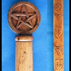 Magic Wand Pentagram with Ivy Vines