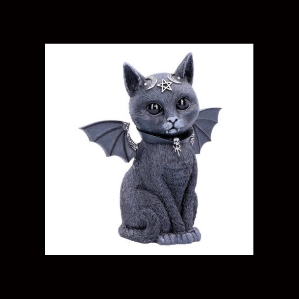 Malpuss Black  Winged Occult Cat Figurine 24cm