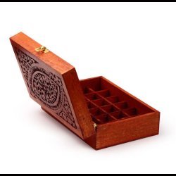 Mango Wood Essential Oil Box Design 1 (Holds 24 Bottles)