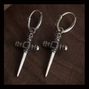 Medieval Sword Hoop Earrings
