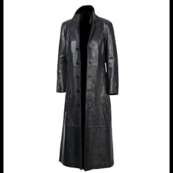 Long Leather Trench Coat