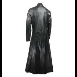 Long Leather Trench Coat