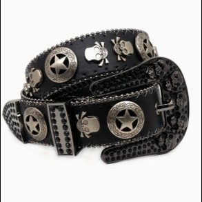 Men's Stylish Studded Casual Belt with Skull Design