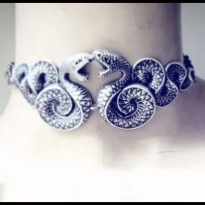 Metal Gothic Snake Choker
