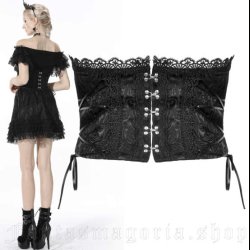 Midnight Sance Black Lace Corset by Dark In Love