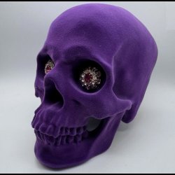  Jewelled Gaze Skull, Purple, by Nemesis Now  18.7cm