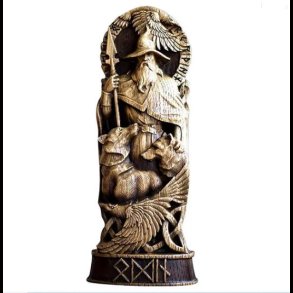 Odin Norse God Resin Wall Hanging Statue