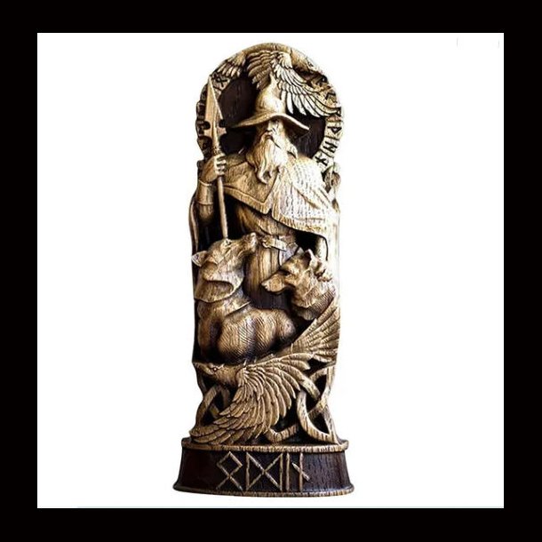 Odin Norse God Resin Wall Hanging Statue