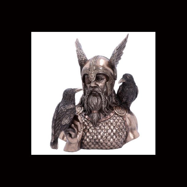 Odins Messengers Norse God Odin Bust Figur darkwolfgothic