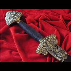 Ornate Viking Sword with Scabbard