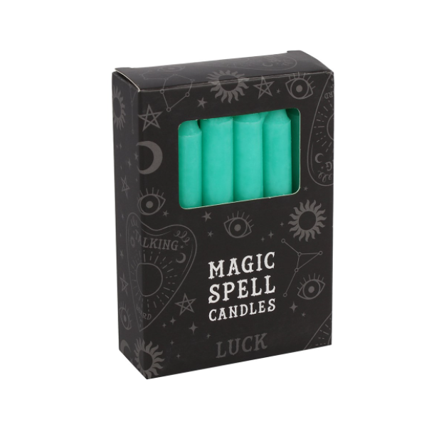 Pack o Pack of 12 Green Spell Candles