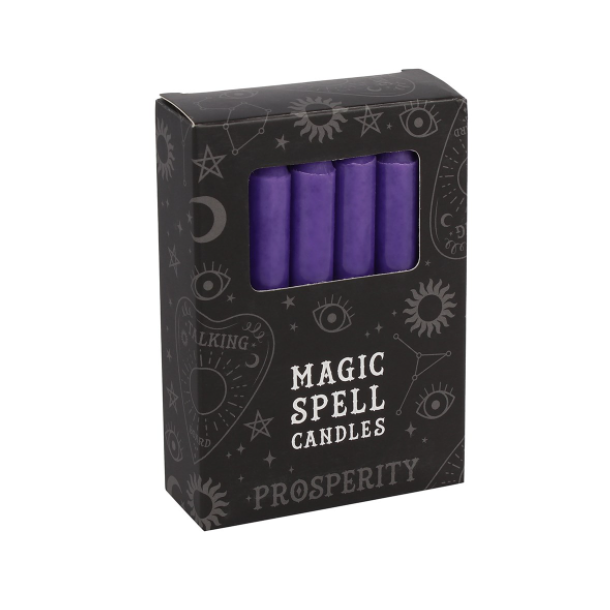 Pack of 12 Purple Spell Candles