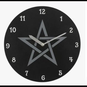 Pentagram MDF Clock - 28cm