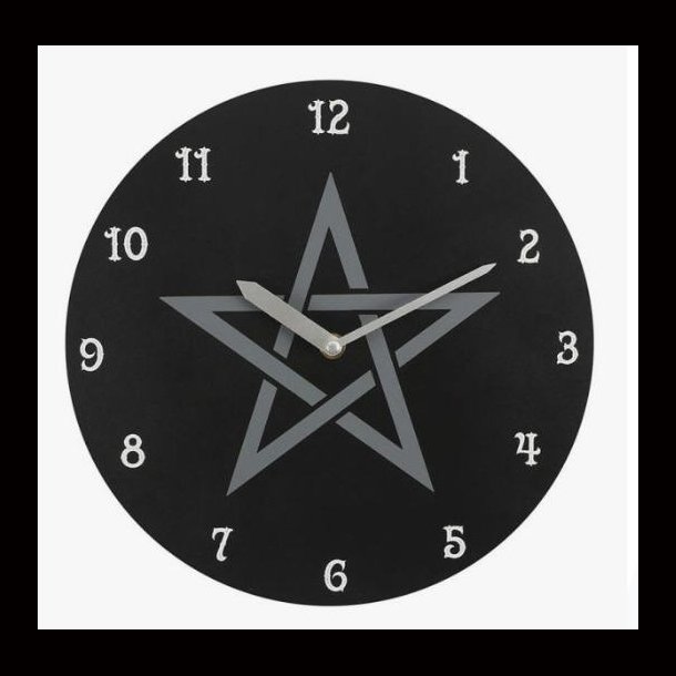 Pentagram MDF Clock - 28cm