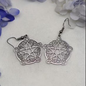 Pentagram Pendant Earrings