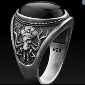 Pirate Black stone ring