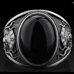 Pirate Black stone ring