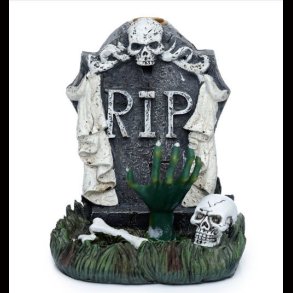 RIP Zombie Hand Tombstone Backflow Incense Burner