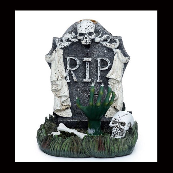 RIP Zombie Hand Tombstone Backflow Incense Burner