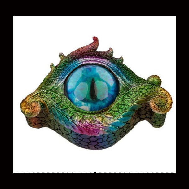 Rainbow Dragon Metallic All Seeing Eye Trinket Box