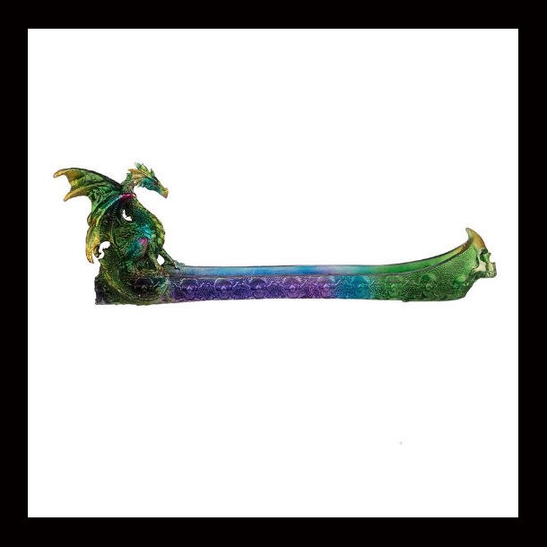 Rainbow Dragon Metallic Ashcatcher Incense Stick Burner