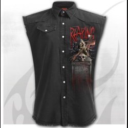 Reaping Tour - Sleeveless Stone Washed Worker Black