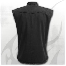 Reaping Tour - Sleeveless Stone Washed Worker Black