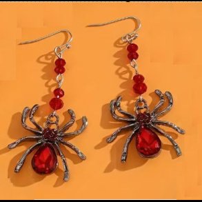 Red Spider Drop Earrings