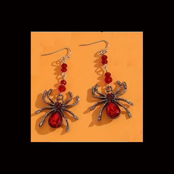 Red Spider Drop Earrings