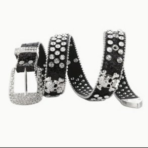 Rhinestone Women's Skull and Crossbones Belt