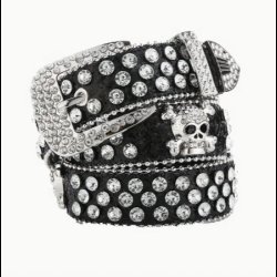 Rhinestone Women's Skull and Crossbones Belt