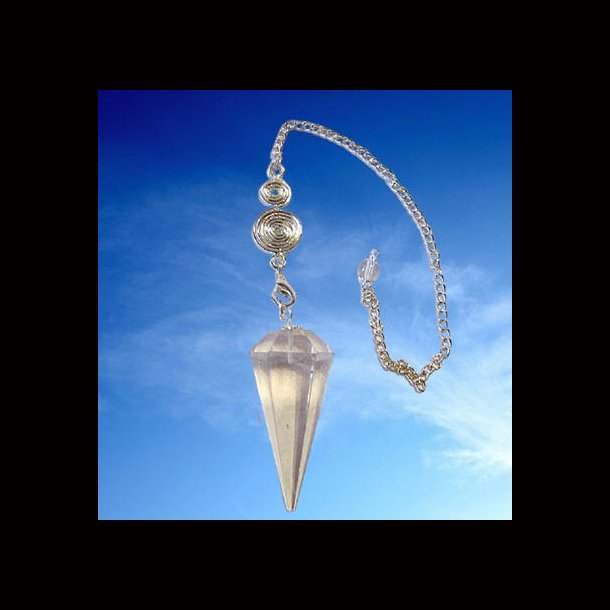 Rock Crystal Pendulum with Reiki chain