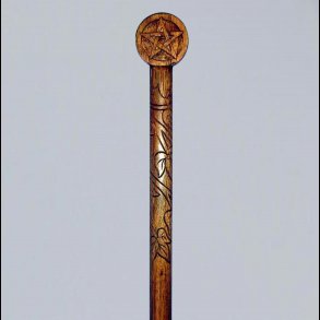 Rod with pentagram and ivy tendril