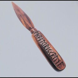 Rune dagger made of wood