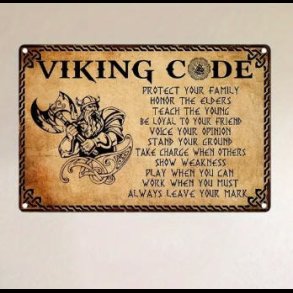 Rustic Viking Code Sign