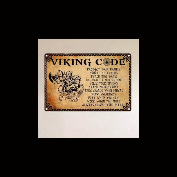 Rustic Viking Code Sign
