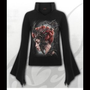 Queen Of The Night High Neck Goth Top