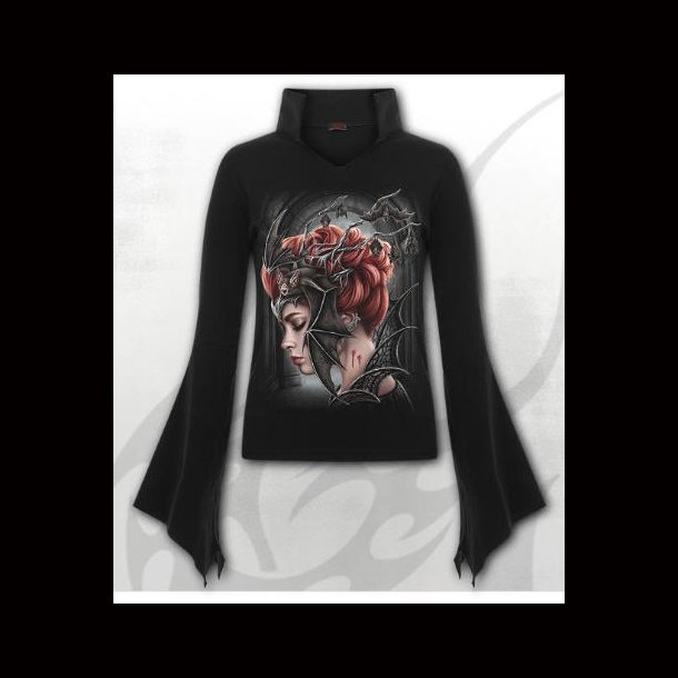 Queen Of The Night High Neck Goth Top