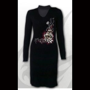 Blood Tears Neck Band Elegant Dress