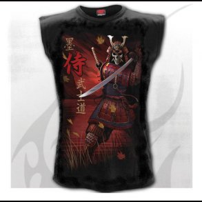 Samurai  Sleeveless T-Shirt Black
