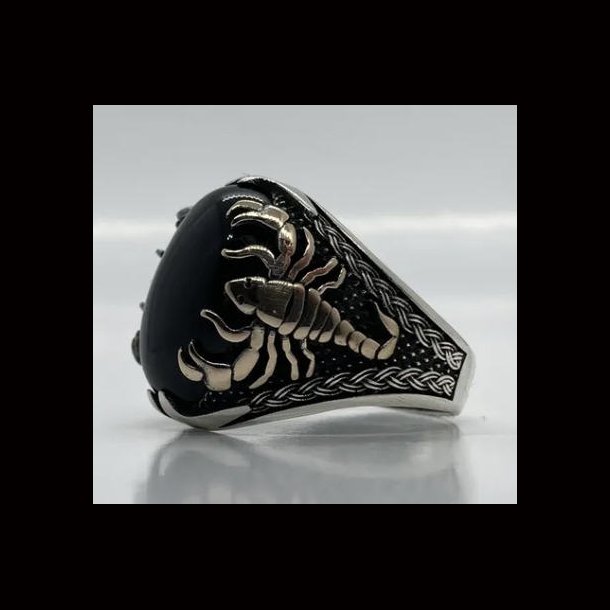 Scorpion Black stone ring
