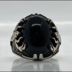 Scorpion Black stone ring