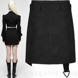Serpentine  Gothic black mini skirt  by Punk Rave