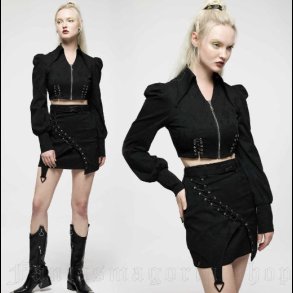 Serpentine  Gothic black mini skirt  by Punk Rave