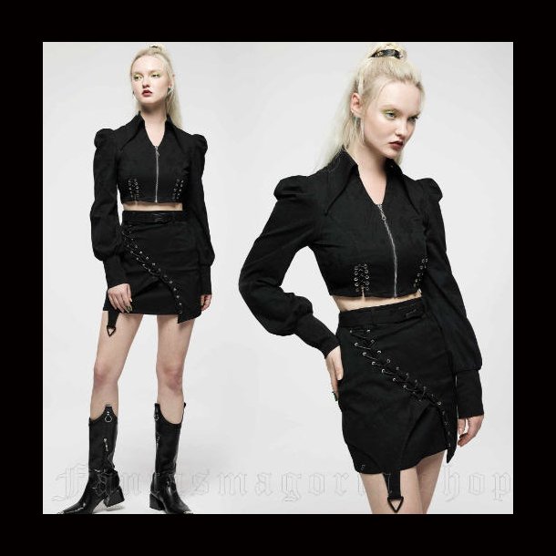 Serpentine  Gothic black mini skirt  by Punk Rave