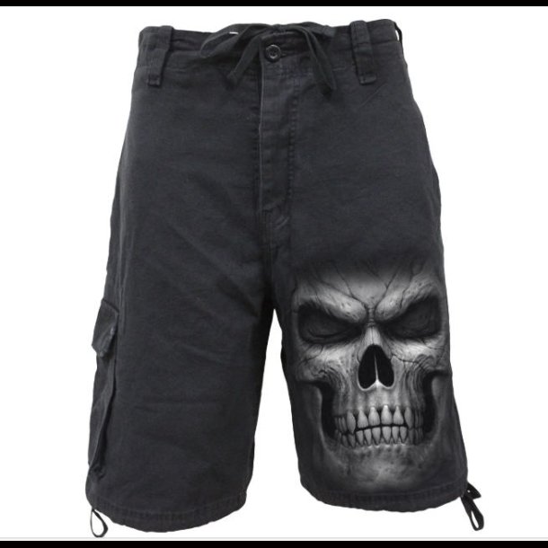 Shadow Master Long Vintage Cargo Shorts Black From Spiral Direct