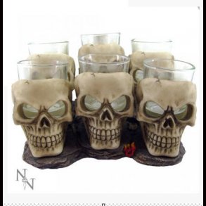 Six Shooter Skulls set of 6 