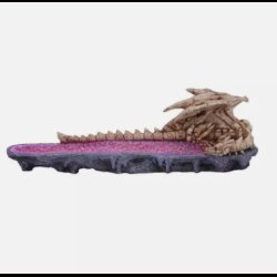  Skeletal Slumber Incense Burner, Purple, 26.7cm
