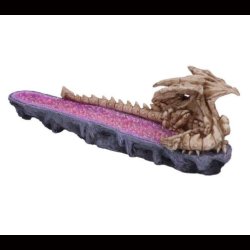  Skeletal Slumber Incense Burner, Purple, 26.7cm