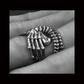 Skeletal hand ring